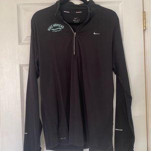 Nike running womens 2014 half marathon dri fit 3/4 zip. XXL.